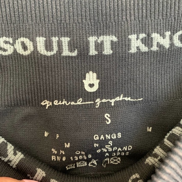 Spiritual Gangster Black Wash Third Eye Hi Rise Laser Cut Leggings Small - Picture 7 of 9